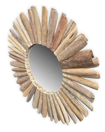 Naturale Driftwood Round Mirror 80cm