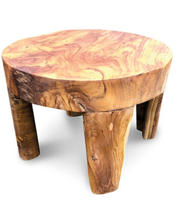 Naturale Solid Teak Round Low Table Four Legs