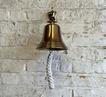 6″ Brassed Aluminium Bell with Rope Pull