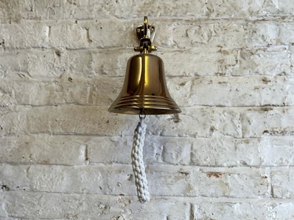6″ Brassed Aluminium Bell with Rope Pull