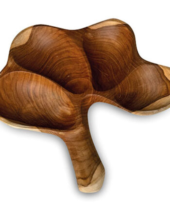 Naturale Wooden Serving Bowl with Four Compartments