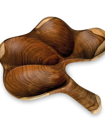 Naturale Wooden Serving Bowl with Four Compartments