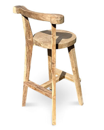 Naturale Teak Bar Stool with Backrest