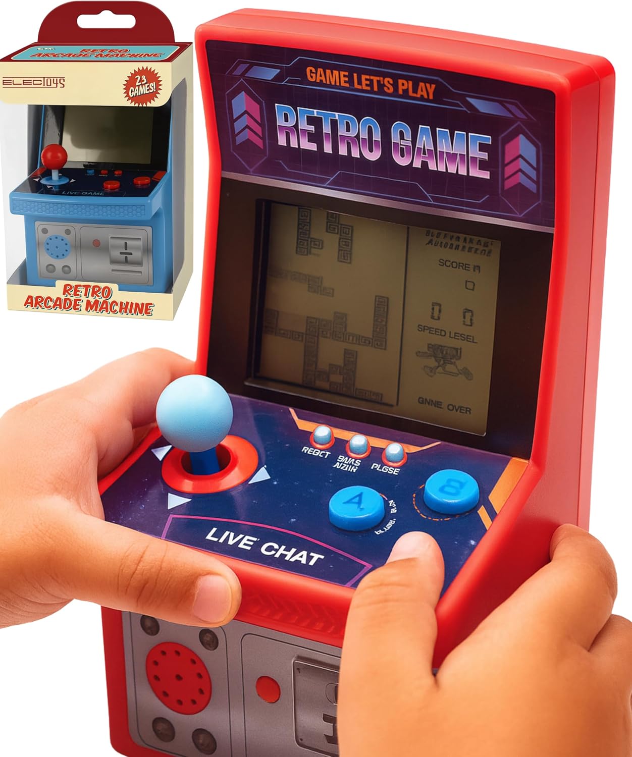 Retro Arcade Machine – 23 Games – Available in Red and Blue