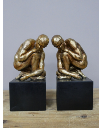 Gold Figure Bookends