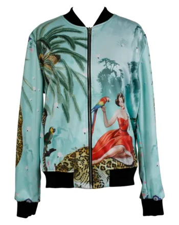 Mary Bomber Jacket in Turquoise