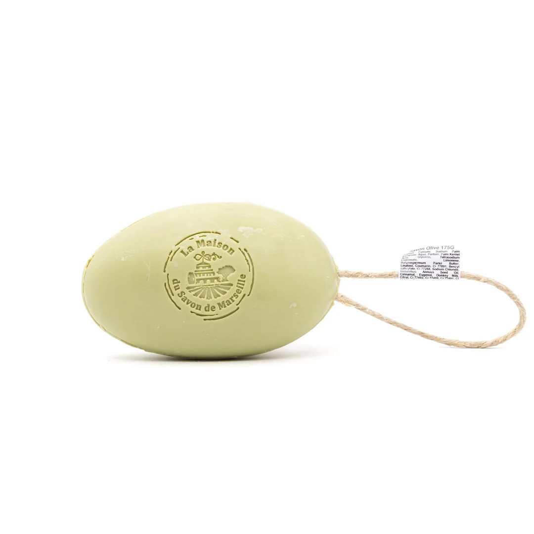 La Maison du Savon Olive Oil Pebble Soap with Twine Loop