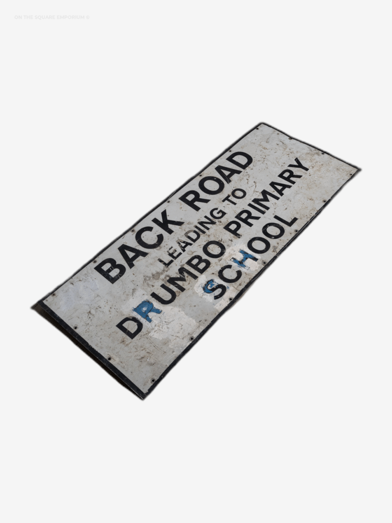 Street Sign - Back Road Leading To Drumbo Primary School