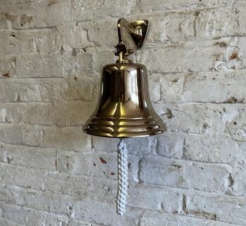 8″ Brassed Aluminium Bell with Rope