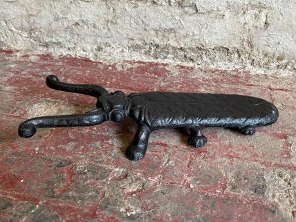 Cast Iron Beetle Boot Lifter with Detailed Design