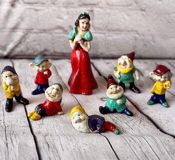 Cast Iron Snow White and Seven Dwarfs Figures