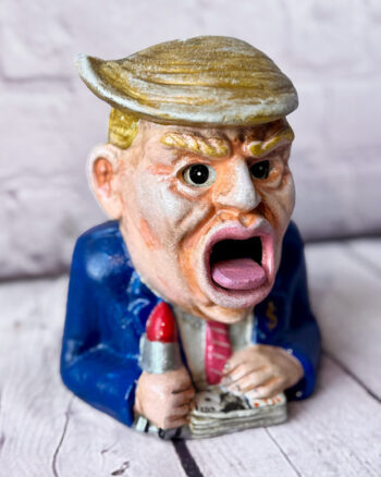 Donald Trump Style Cast Iron Money Box with Nuke