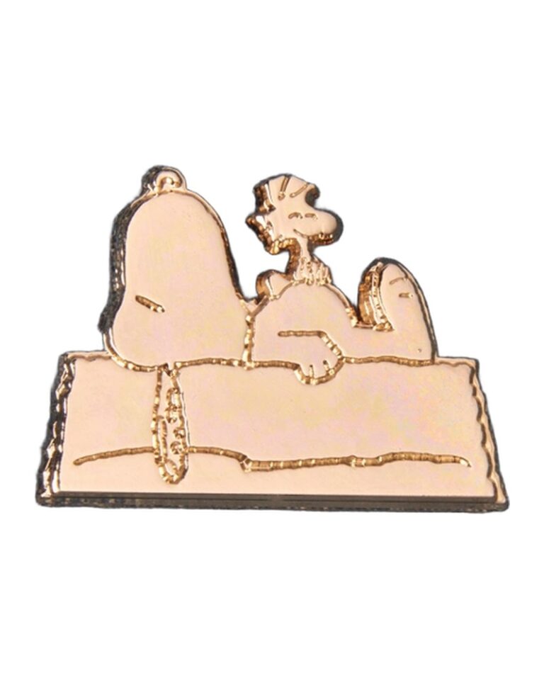 Magpie + Peanuts Snoopy & Woodstock Gold Gilt Pin Badge