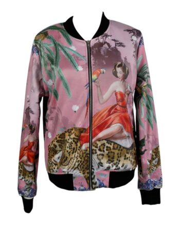 Mary Bomber Jacket in Pink – Size Medium