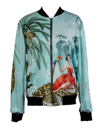Mary Bomber Jacket in Turquoise