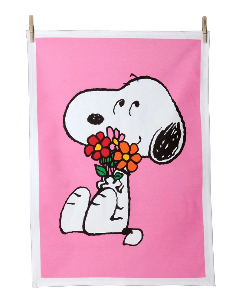 Peanuts Love Is in Bloom Tea Towel