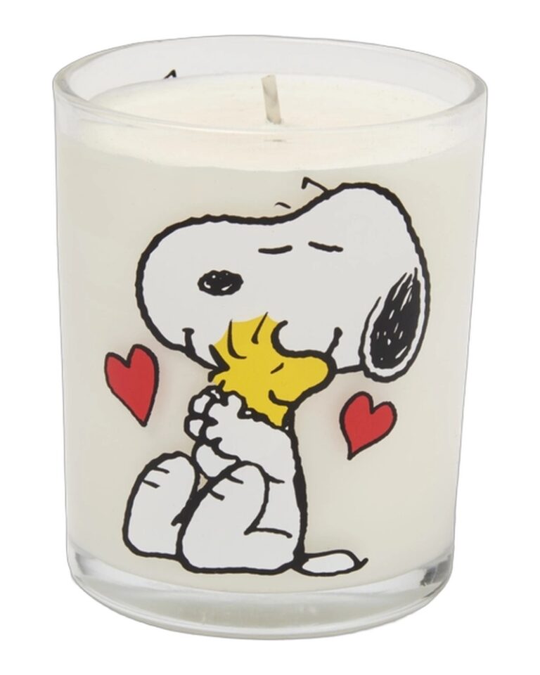Peanuts 'Love' Scented Candle with Snoopy & Woodstock Design