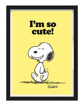 Peanuts Snoopy ‘I’m so cute!’ Framed Print