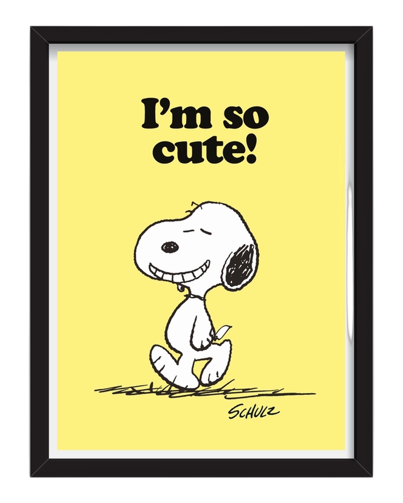 Peanuts Snoopy ‘I’m so cute!’ Framed Print