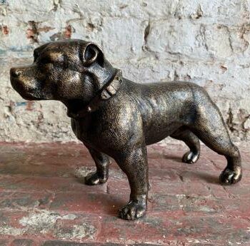 Cast Iron Dog Figure with Collar