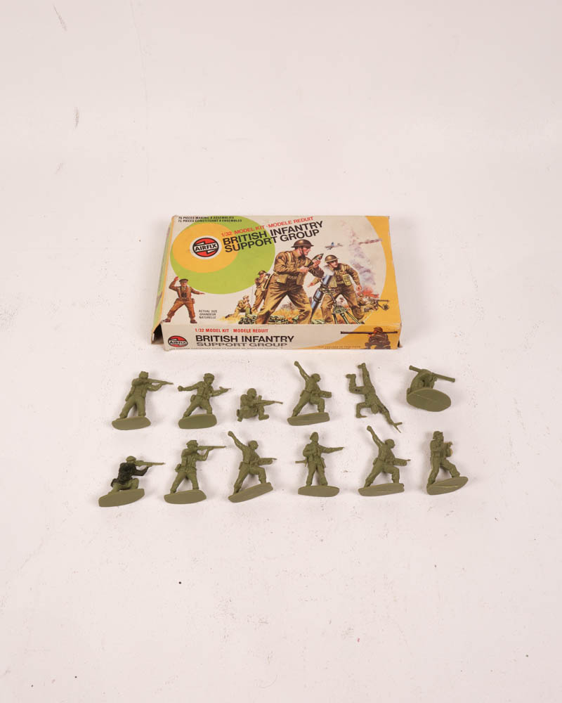 Vintage Airfix British Infantry Support Group Toy Soldiers