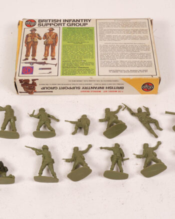 Vintage Airfix British Infantry Support Group Toy Soldiers