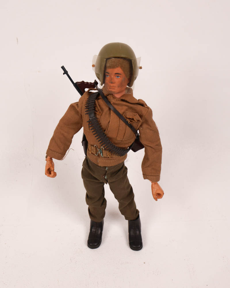 Vintage Palitoy Action Man Figure with Military Gear