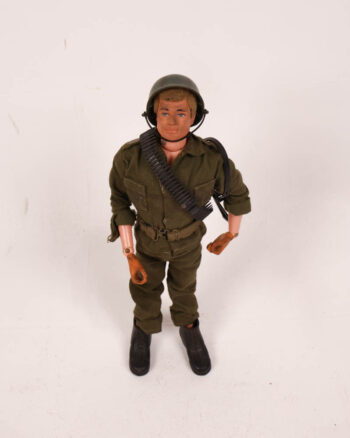 Vintage Action Man Figure with Military Uniform