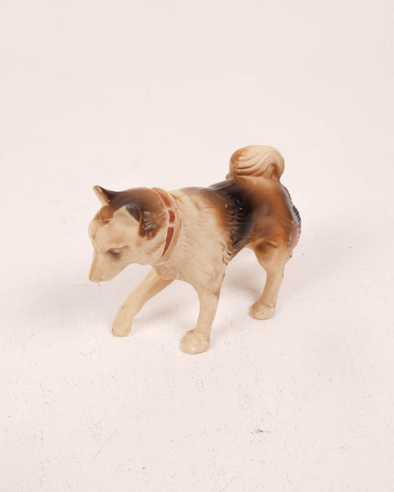 Vintage Action Man Dog Plastic Accessory with Red Collar