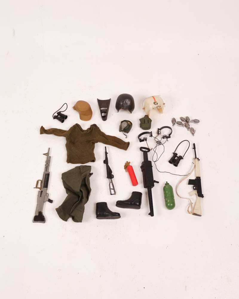 Vintage Action Man Accessories with Weapons and Uniform