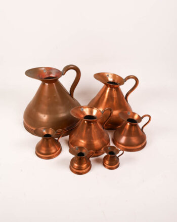 Victorian Copper Graduated Measuring Jugs – Set of 7