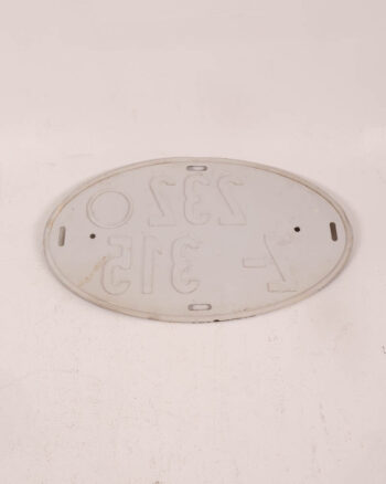 German Metal Number Plate with Eagle Crest and Numbers