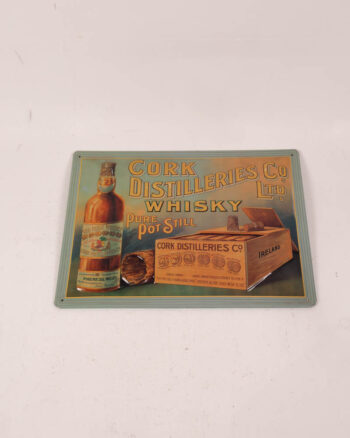 Reproduction  Cork Distilleries Metal Sign with Pot Still Whisky