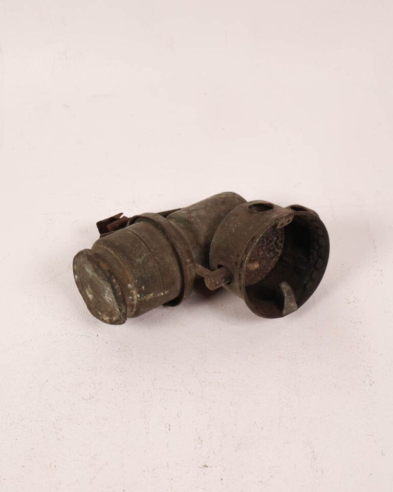 Vintage carbine Lamp with Green Glass Lens (incomplete)