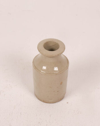 Antique Grey Stoneware Jar with Round Neck