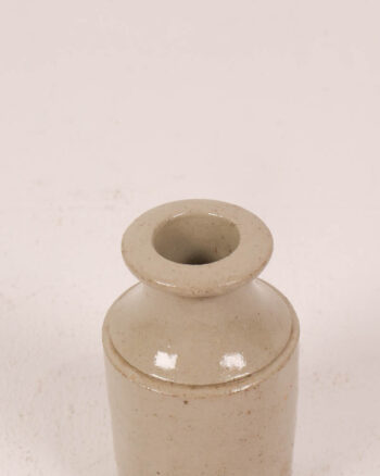 Antique Grey Stoneware Jar with Round Neck