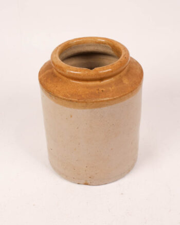 Antique Two-Tone Stoneware Jar with Wide Mouth 20 cm