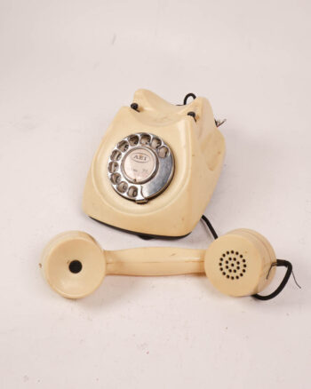 Vintage AEI 706 Cream Plastic Rotary Dial Telephone