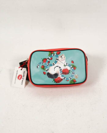 Myrtle & Mary Faux Leather Belt Bag with Cat Print