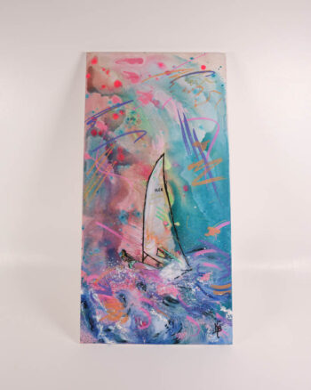 ‘Electric’ – Kate Broderick Modern Seascape Painting on Canvas