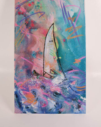 ‘Electric’ – Kate Broderick Modern Seascape Painting on Canvas