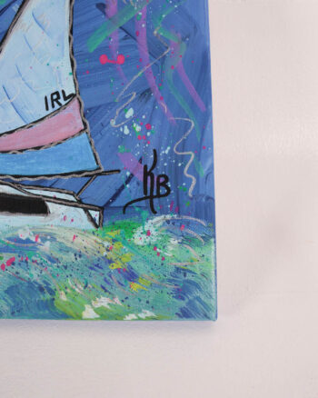 ‘Ambition’ – Kate Broderick Acrylic Boat Painting on Canvas