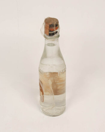 Vintage Gratton’s Belfast Glass Soda Bottle with Label and stopper