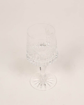 Cut Crystal Wine Glass with Intricate Detailing