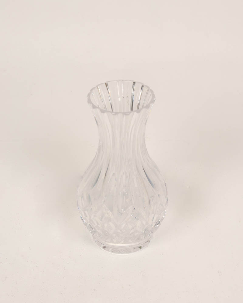 Tyrone Crystal Vase with Fluted Edge
