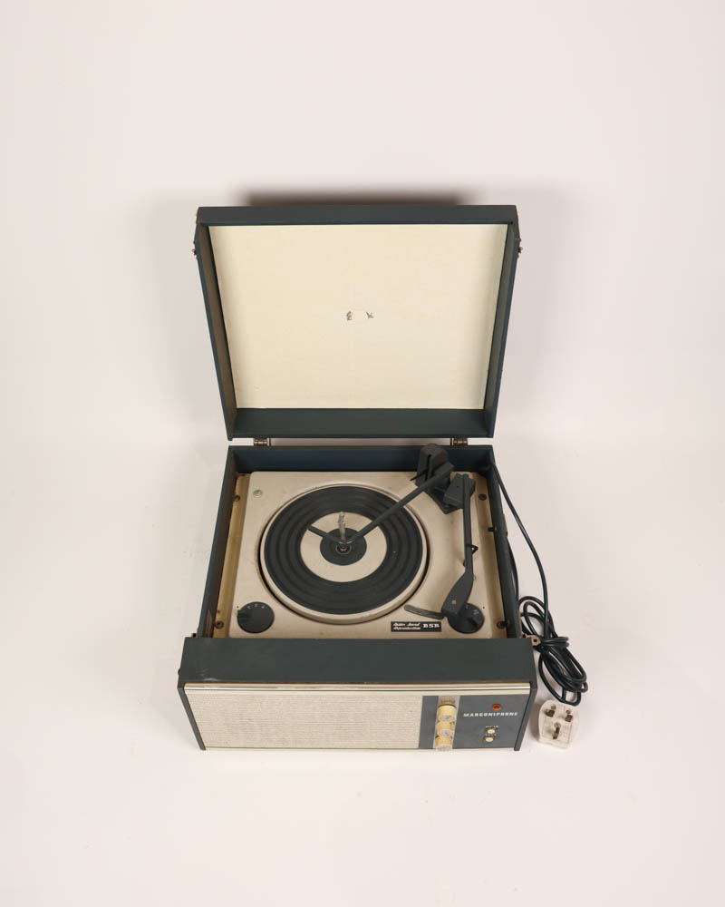 Vintage Marconiphone Record Player with Built-In Speaker