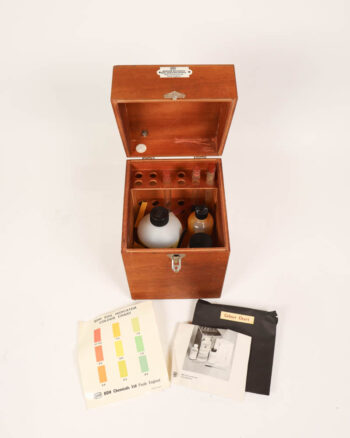 Vintage BDH Soil Testing Kit with Glass Bottles and Chart