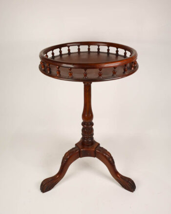 Antique Style Mahogany Tripod Table with Birdcage Gallery