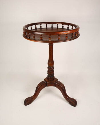 Antique Style Mahogany Tripod Table with Birdcage Gallery