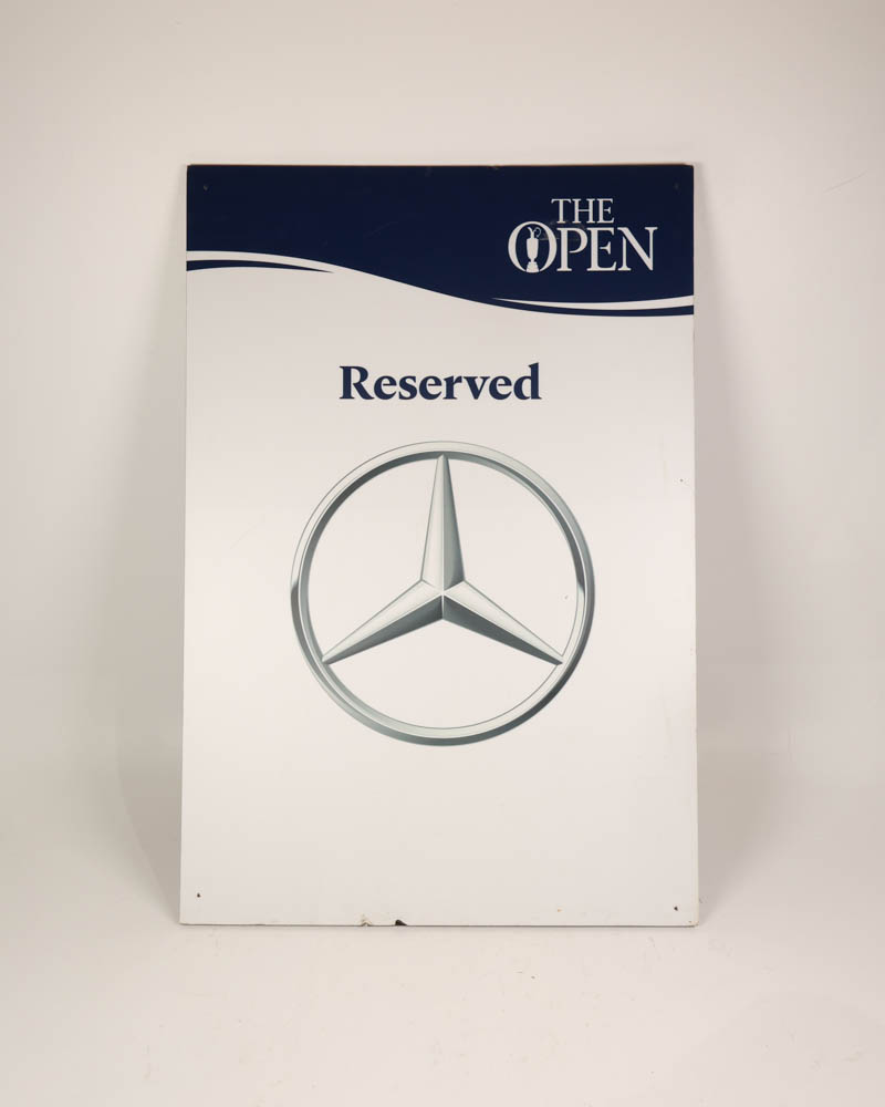 Mercedes-Benz ‘The Open’ Metal Sign with Logo